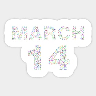 March 14 Pi Day Maths Sticker